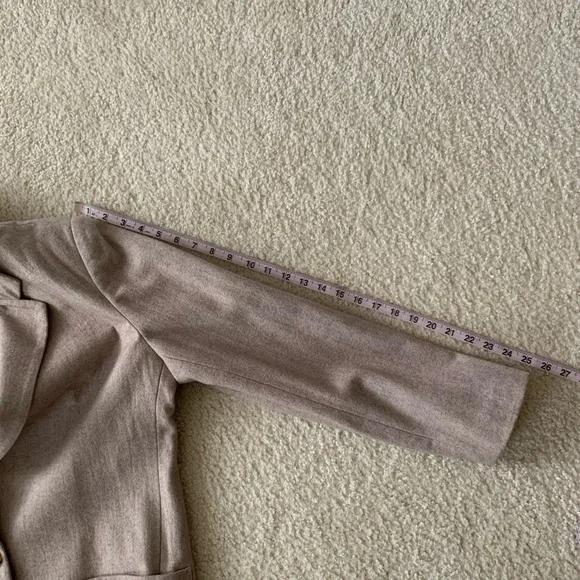 Vintage J.Crew Wool One Button Blazer Oatmeal 10 - Picture 5 of 6